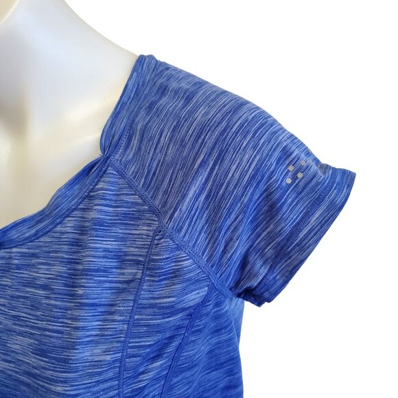 Zella Womens Blue Short Sleeve Breathable Quick Dry Activewear Top S - Picture 5 of 7